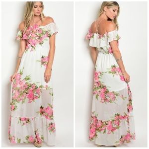 🆑FINAL PRICE‼️ Ruffled floral maxi dress